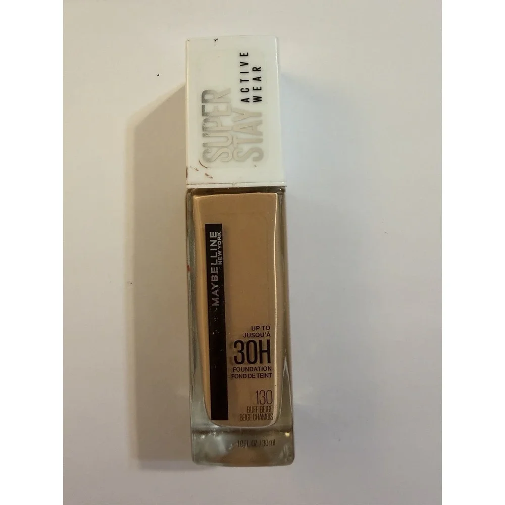 LOT OF 2 New‎ Maybelline Superstay Active Wear 30H Foundation 130 BUFF BEIGE